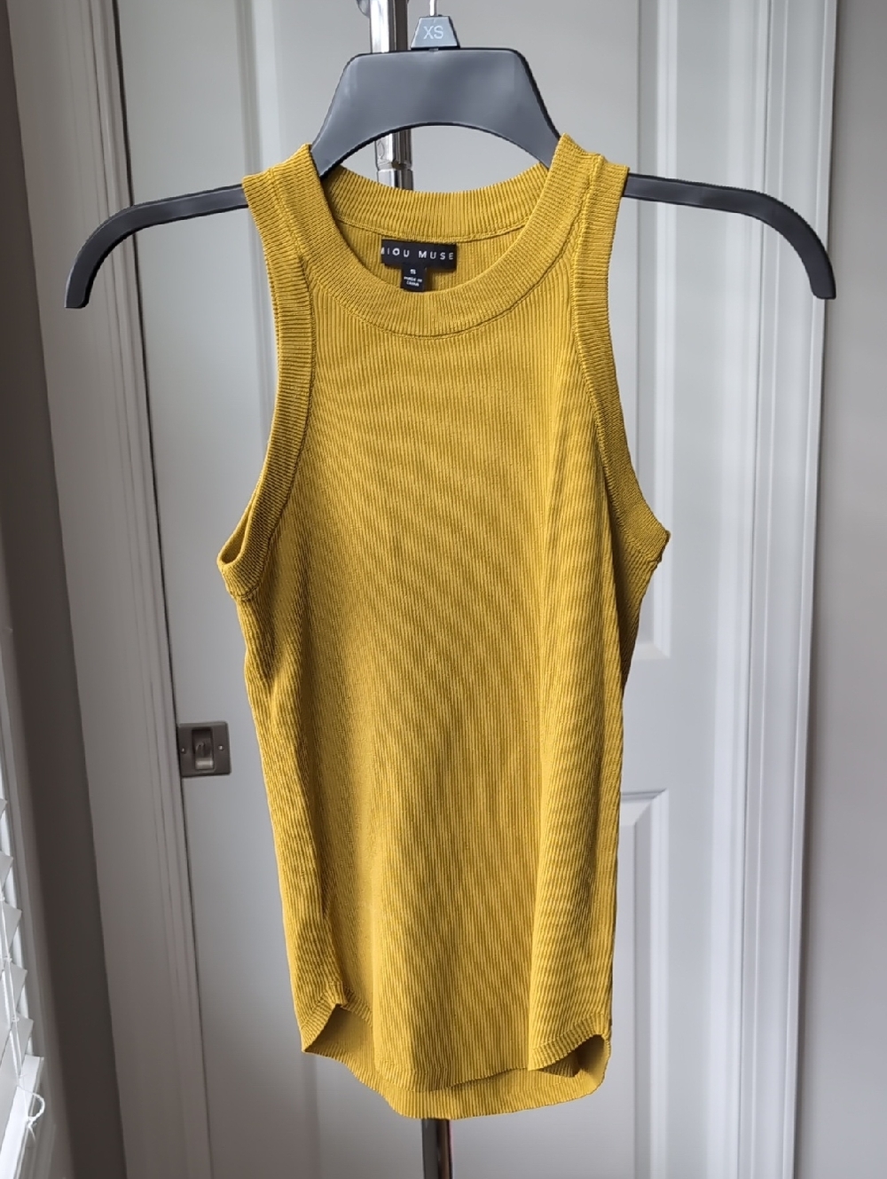Miou Muse Ribbed Chartreuse Tank Small - Picture 2 of 7